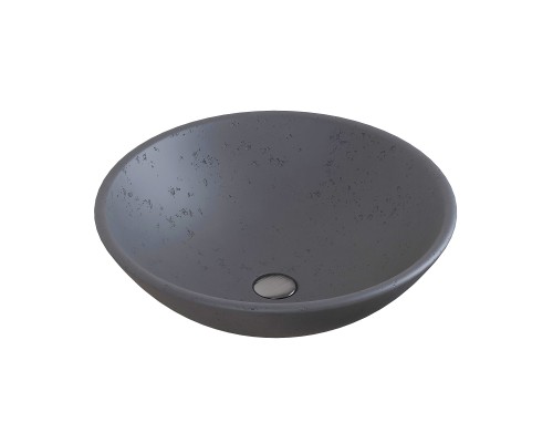 Раковина накладная бетонная Uperwood Sfera 40х40х12 см, круглая, графит