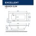 Ванна EXCELLENT Heaven Slim 170x75 "LINE" (белый)