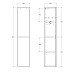 Шкаф пенал BelBagno 32 ALBANO-1600-2A-SC-PS-P подвесной Pino Scania