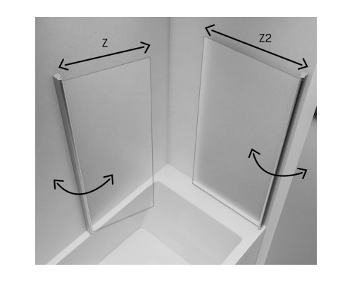 Шторка для ванны NEW TRENDY NEW SOLEO 90x70x140 хром
