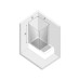 Шторка для ванны NEW TRENDY NEW SOLEO 90x70x140 хром