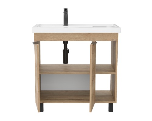 Тумба под раковину Onika Легран 80 напольная, дуб галифакс