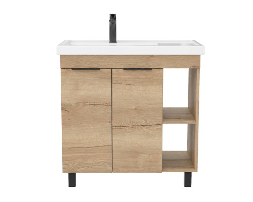 Тумба под раковину Onika Легран 80 напольная, дуб галифакс