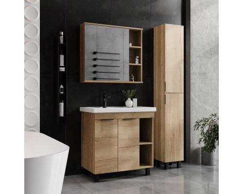 Тумба под раковину Onika Легран 80 напольная, дуб галифакс