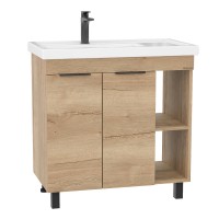 Тумба под раковину Onika Легран 80 напольная, дуб галифакс