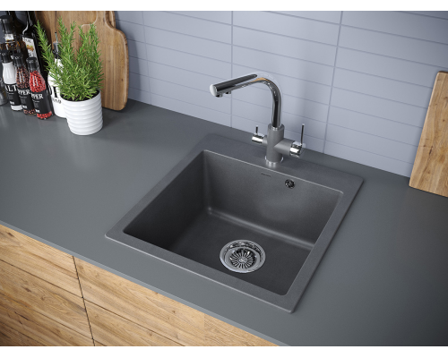 Мойка для кухни кварцевая Paulmark Praktisch PM105152-DG