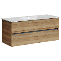 Тумба под раковину SANCOS Urban 1EG 1190х450х550, c двумя ящиками, дуб галифакс натуральный