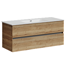 Тумба под раковину SANCOS Urban 1EG 1190х450х550, c двумя ящиками, дуб галифакс натуральный