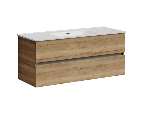 Тумба под раковину SANCOS Urban 1EG 1190х450х550, c двумя ящиками, дуб галифакс натуральный