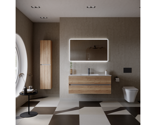 Тумба под раковину SANCOS Urban 1EG 1190х450х550, c двумя ящиками, дуб галифакс натуральный