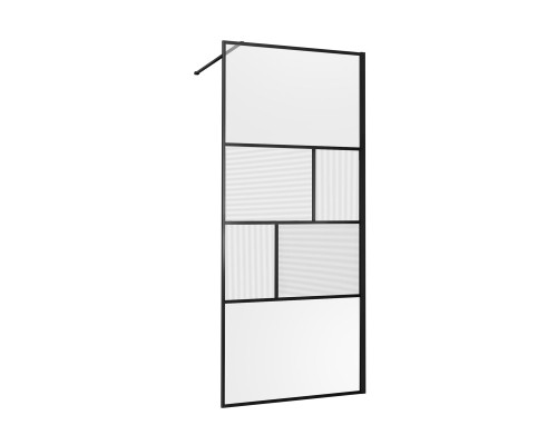 Душевая перегородка Vincea Walk-In VSW-1HC800CFB 800x2000 черный