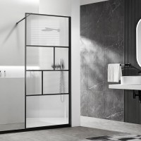 Душевая перегородка Vincea Walk-In VSW-1HC800CFB 800x2000 черный