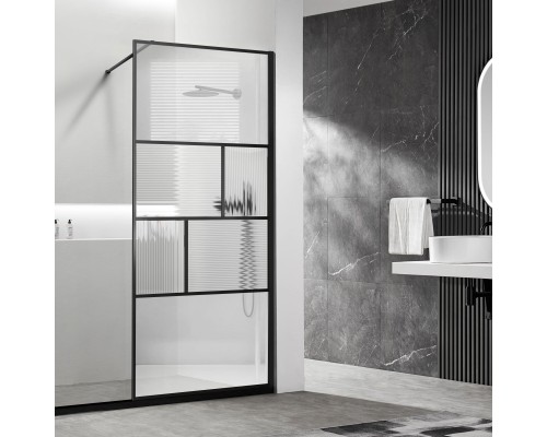 Душевая перегородка Vincea Walk-In VSW-1HC800CFB 800x2000 черный
