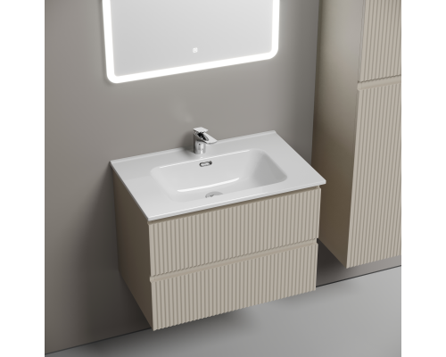 Тумба под раковину подвесная Sancos Snob R 69х44х50, с доводчиками, Beige Soft, SNR70CE