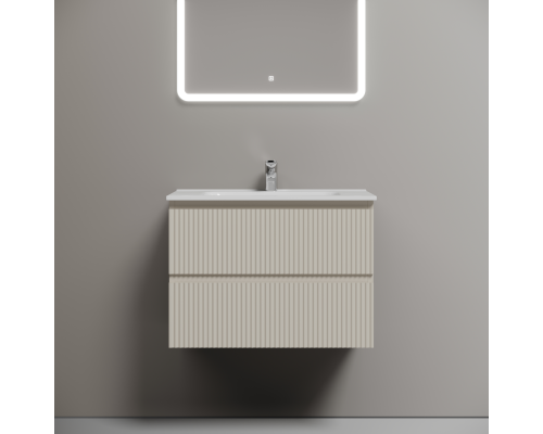 Тумба под раковину подвесная Sancos Snob R 69х44х50, с доводчиками, Beige Soft, SNR70CE