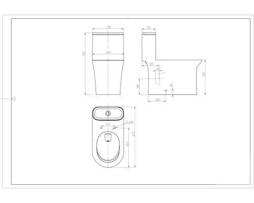 Монолитный унитаз напольный Arrow AB1802H белый