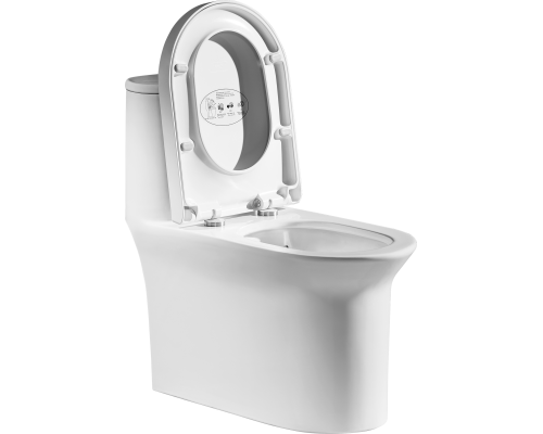 Монолитный унитаз напольный Arrow AB1802H белый