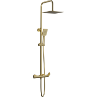 Душевая система AQG Alpha, cо смесителем и верхним душем матовое золото