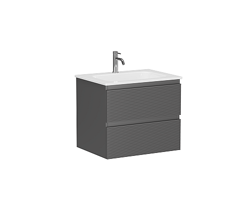 Тумба подвесная SANCOS Folk 590х445х500, c двумя ящиками, Grey soft FL60GS