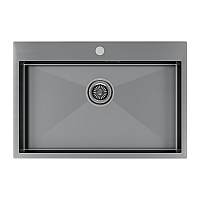 Кухонная мойка Paulmark Vast 75 PM217551-GM Вороненая сталь