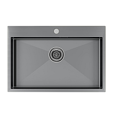 Кухонная мойка Paulmark Vast 75 PM217551-GM Вороненая сталь