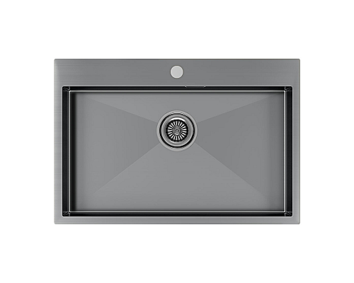 Кухонная мойка Paulmark Vast 75 PM217551-GM Вороненая сталь