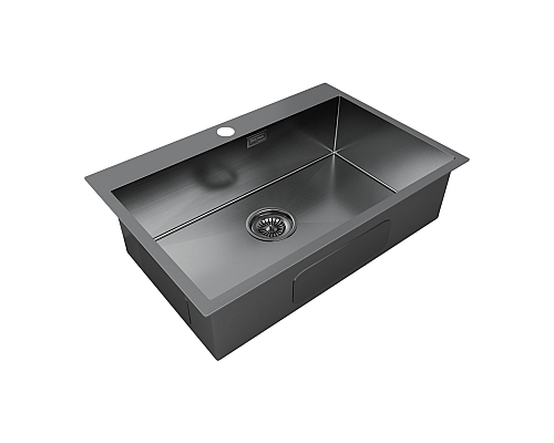 Кухонная мойка Paulmark Vast 75 PM217551-GM Вороненая сталь
