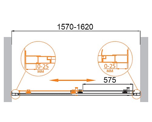 Дверь в проём Cezares MOLVENO-BF-1-160-C-Cr-IV