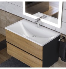 Раковина для ванной Uperwood Self 80х45х13,5 см, белая глянцевая