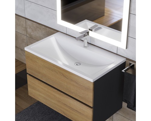 Раковина для ванной Uperwood Self 80х45х13,5 см, белая глянцевая