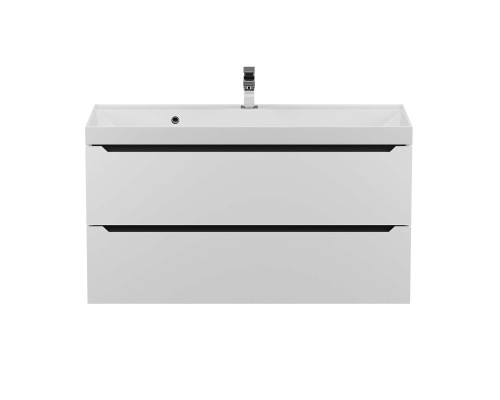 Тумба под раковину 100 см, Uperwood Tanos, белая/графит матовая