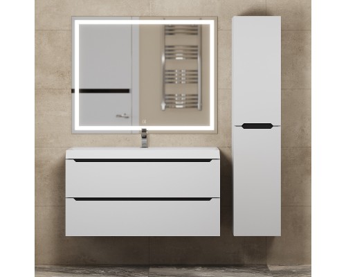 Тумба с раковиной Uperwood Tanos 100 см, белая/графит