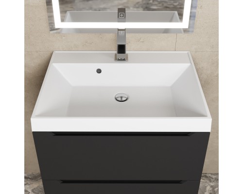 Тумба с раковиной Uperwood Tanos 60 см, черная