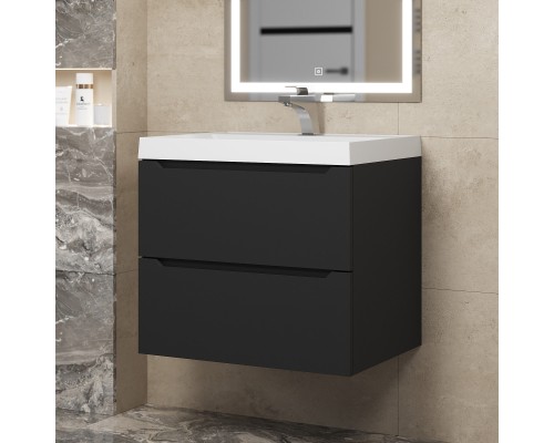 Тумба с раковиной Uperwood Tanos 60 см, черная