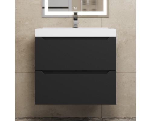 Тумба с раковиной Uperwood Tanos 60 см, черная