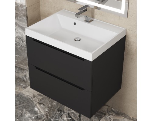 Тумба с раковиной Uperwood Tanos 60 см, черная