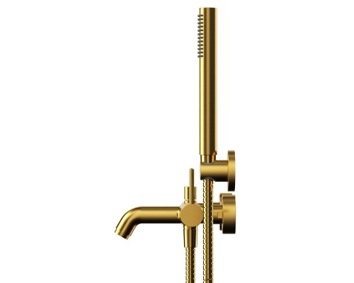 Смеситель для ванны с душевым комплектом WHITECROSS Y Y1231GLB брашированное золото