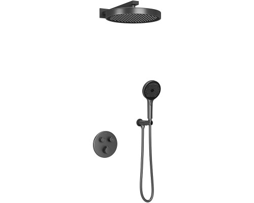 Душевая система Sancos Space SC3006GMG с термостатом Вороненная сталь