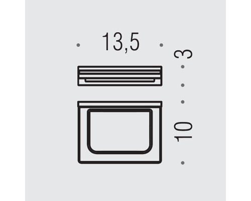 Мыльница подвесная Colombo Look цвет PVD золото матовое/матовое стекло