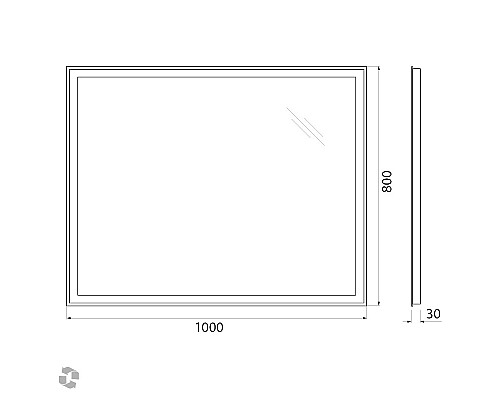 Зеркало BelBagno SPC-GRT-1000-800-LED-BTN Зеркало BelBagno SPC-GRT-1000-800-LED-BTN