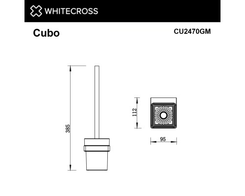 Ершик подвесной WHITECROSS Cubo CU2470GM оружейная сталь