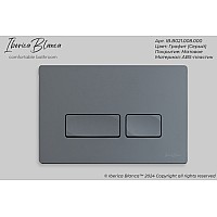 Клавиша смыва Iberica Blanca Esti-R 246x165, графит матовый, ABS пластик
