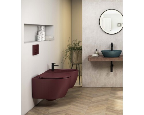 Биде ISVEA Sentimenti Neo подвесной 363x510x400 бордовый матовый 10AR41010SV-2R
