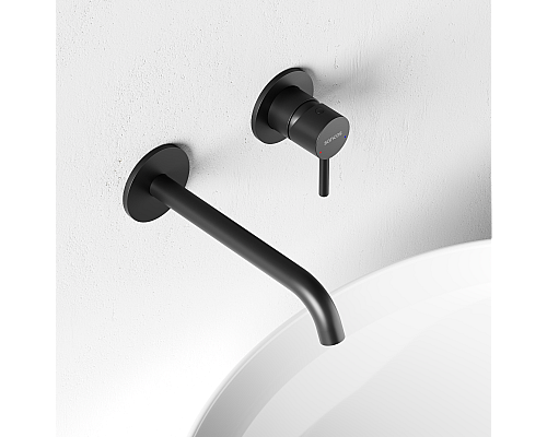 Смеситель для раковины SANCOS Etna с внутренней частью, черный матовый, SC9004MB
