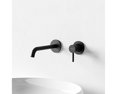 Смеситель для раковины SANCOS Etna с внутренней частью, черный матовый, SC9004MB