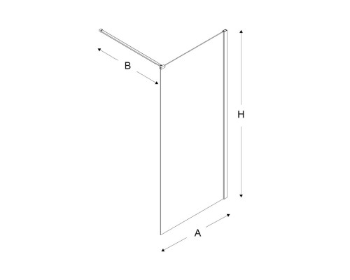 Душевое ограждение NEW TRENDY VELIO BLACK 120x200 D-0145B черный