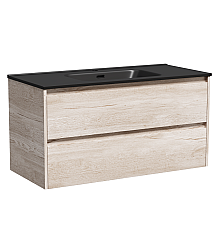 Тумба подвесная SANCOS Libra 990х450х500, c двумя ящиками, дуб галифакс LB100EG