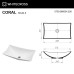 Раковина накладная Whitecross Coral белый матовый