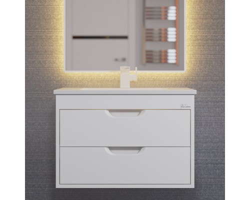 Тумба с раковиной подвесная Uperwood Modul 62х45х57 см, белая матовая