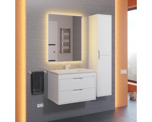 Тумба с раковиной подвесная Uperwood Modul 62х45х57 см, белая матовая